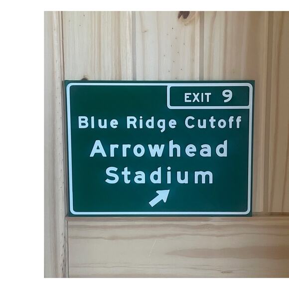Arrowhead Stadium Kansas City Road Sign Highway Travel Missouri - Picture 1 of 2